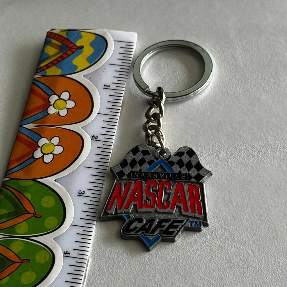 Nascar Cafe Nashville TN Souvenir Keychain‎ Key Ring Metal